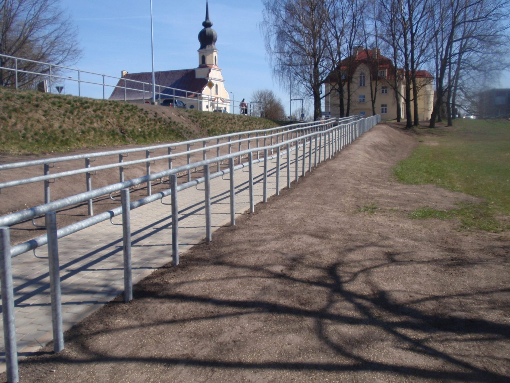 Passable fence or railing
