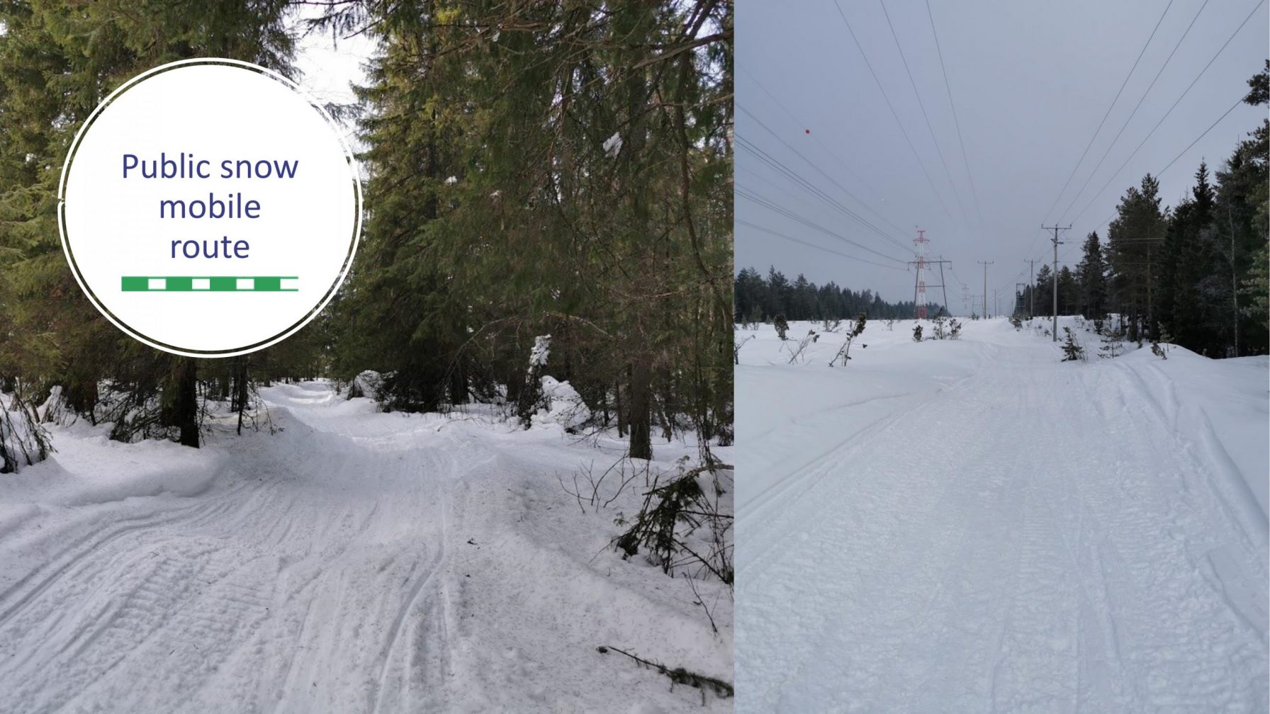 Public snow mobile route