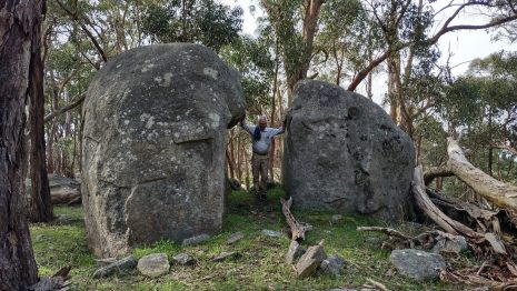Two large boulders